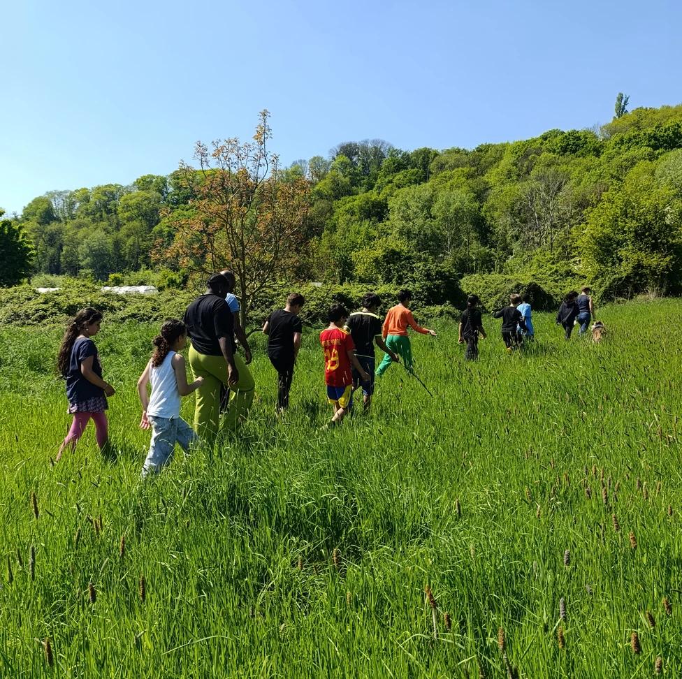Les enfants de La Place en stage nature